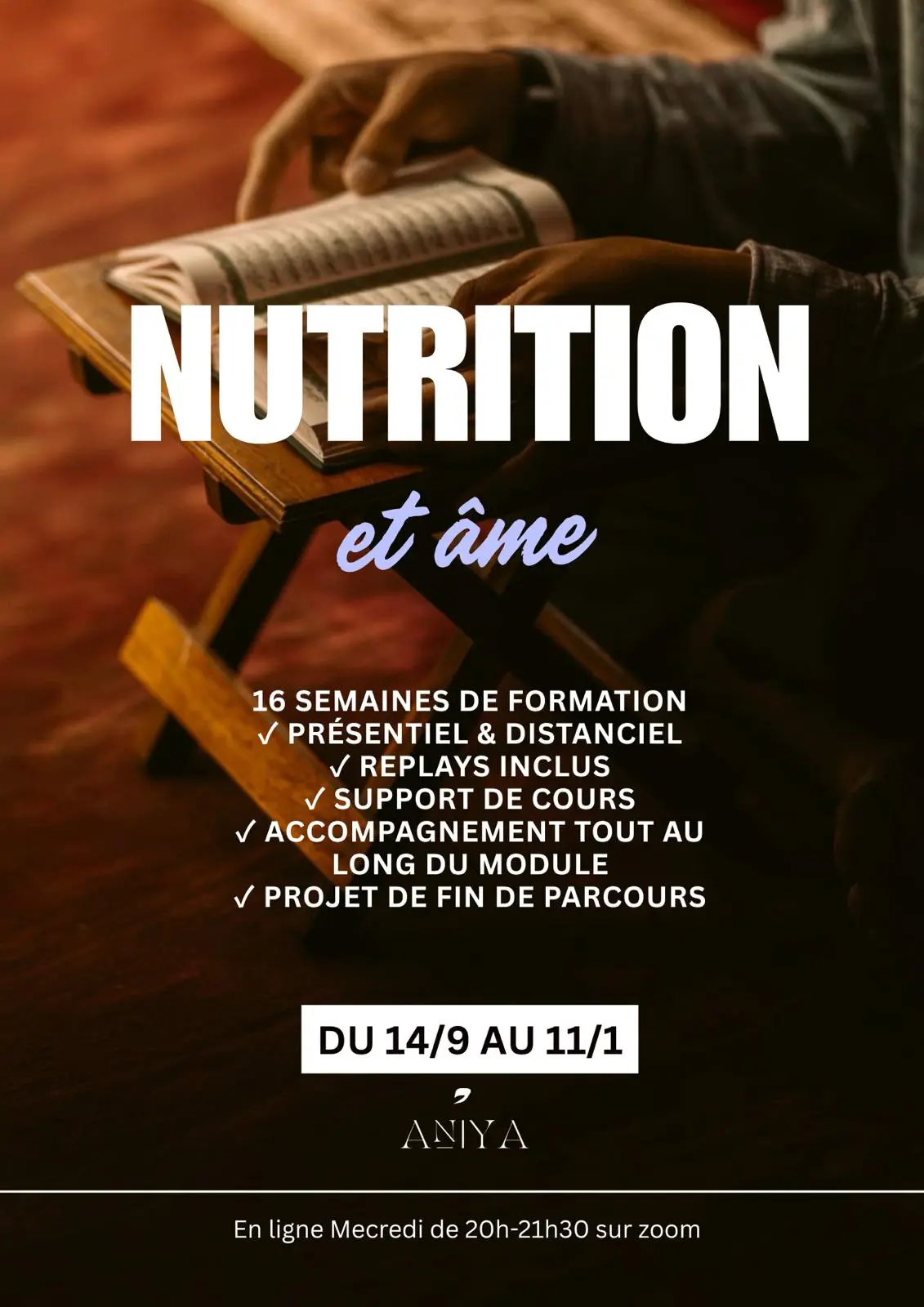 Affiche de la formation Nutrition prophétique