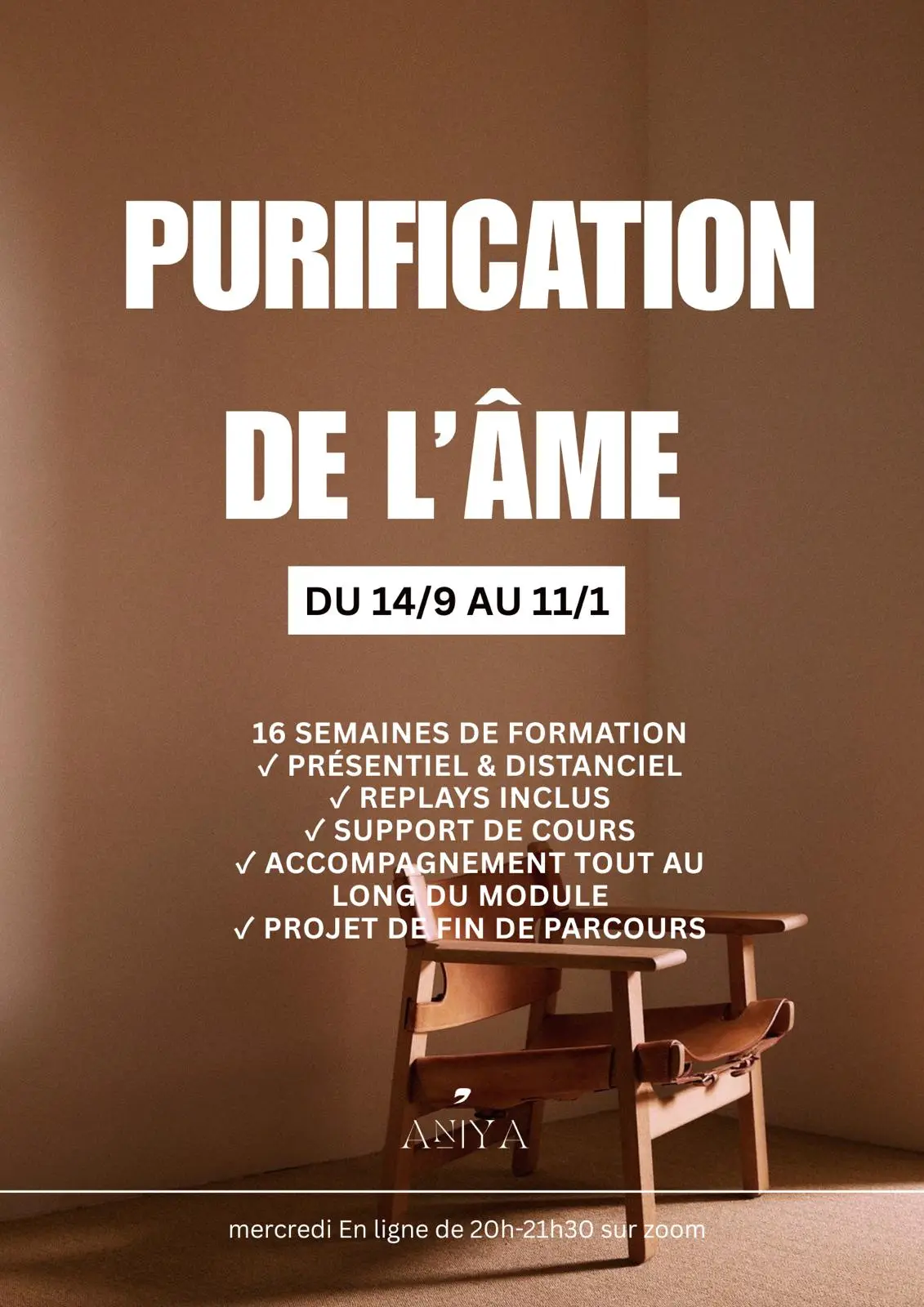 Affiche de la formation Purification de l'âme